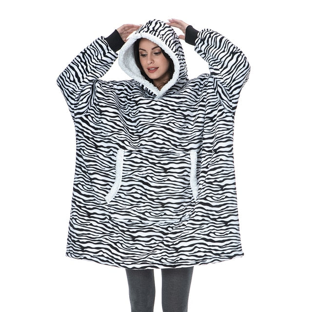 Oversized Hoodie Blanket with Sleeves