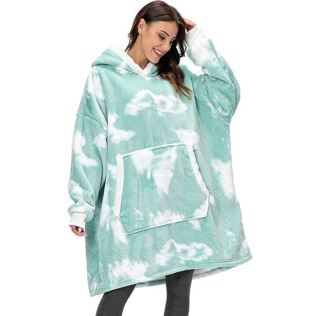 Oversized Hoodie Blanket with Sleeves