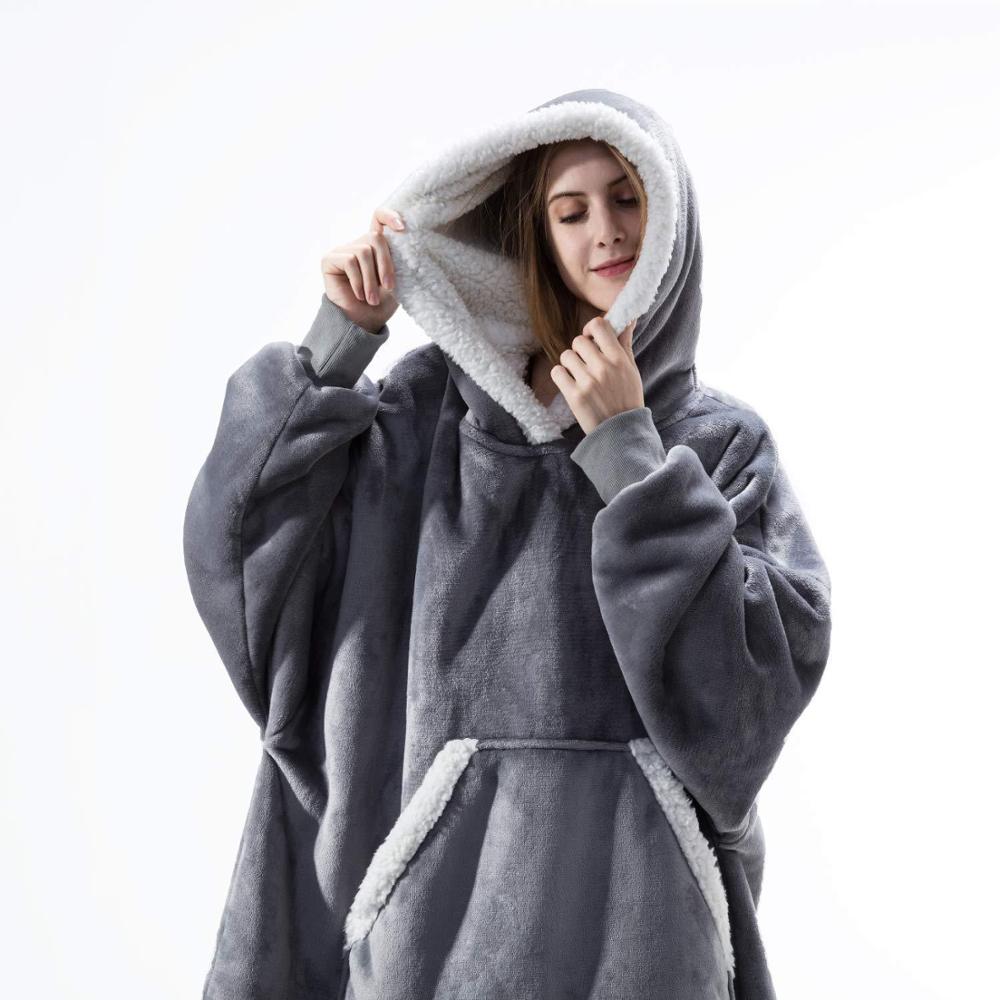 Oversized Hoodie Blanket with Sleeves