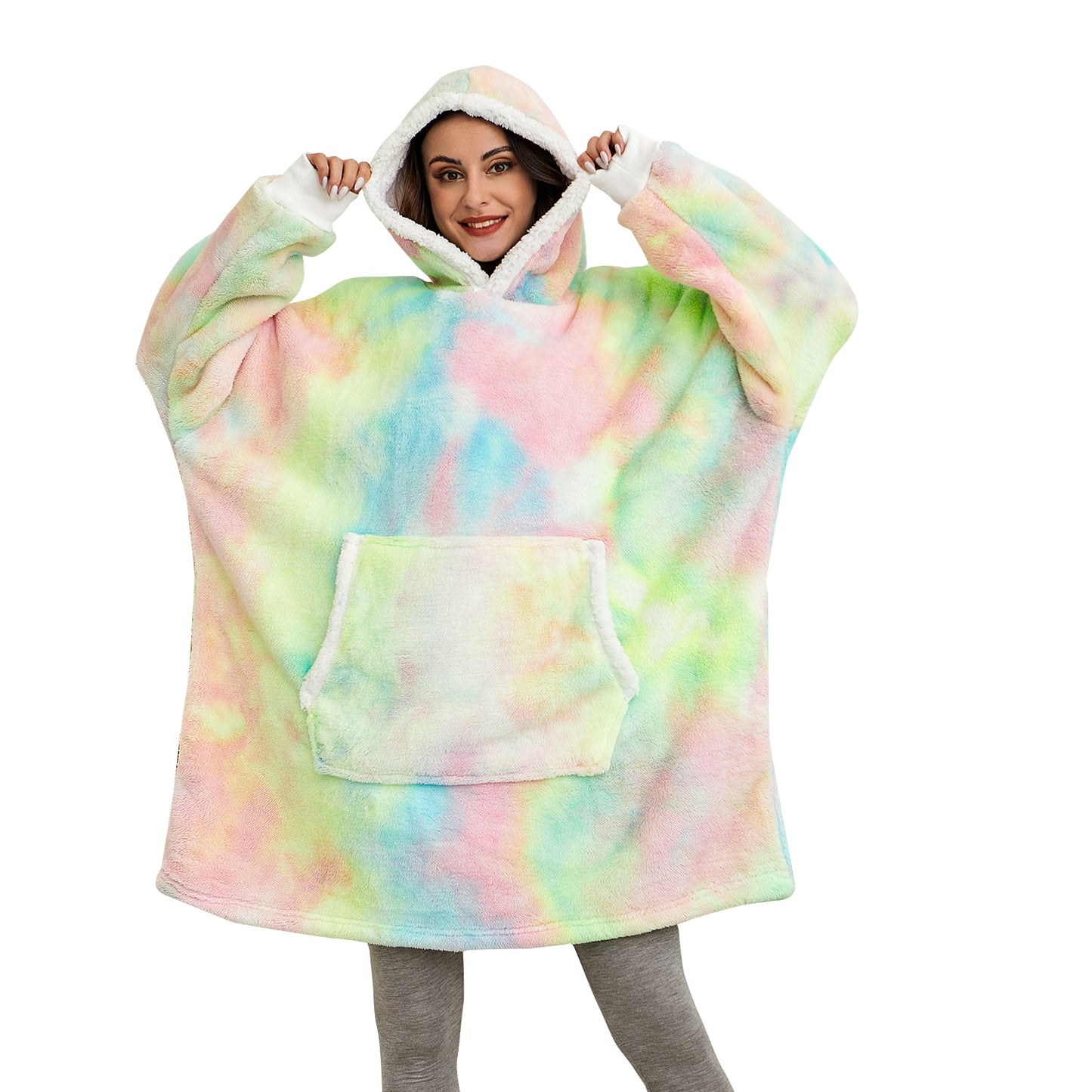 Oversized Hoodie Blanket with Sleeves