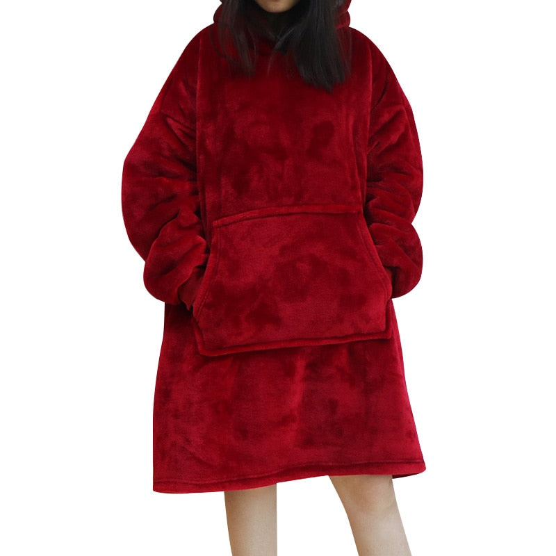 Oversized Hoodie Blanket with Sleeves