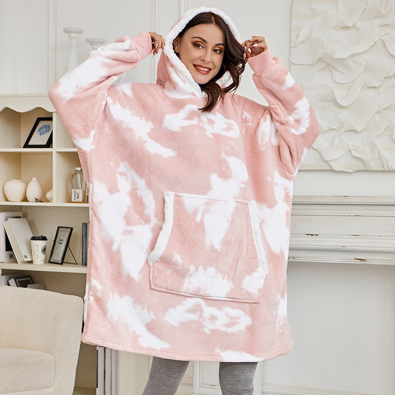 Oversized Hoodie Blanket with Sleeves