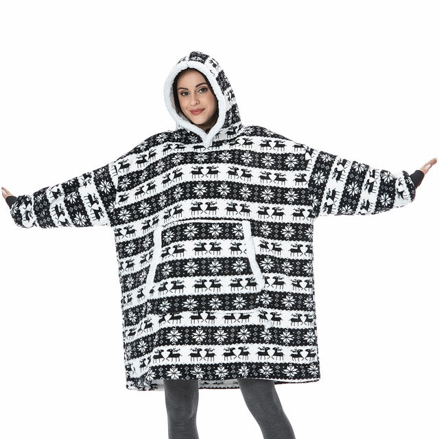 Oversized Hoodie Blanket with Sleeves