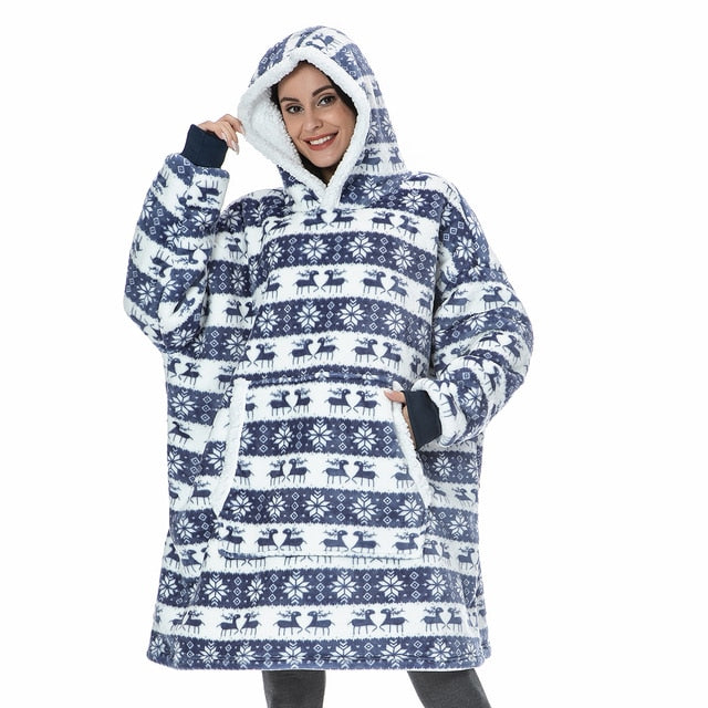 Oversized Hoodie Blanket with Sleeves