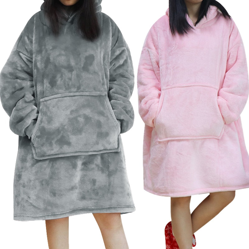 Oversized Hoodie Blanket with Sleeves