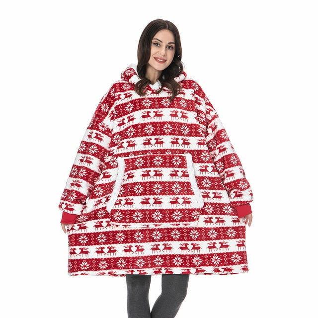 Oversized Hoodie Blanket with Sleeves