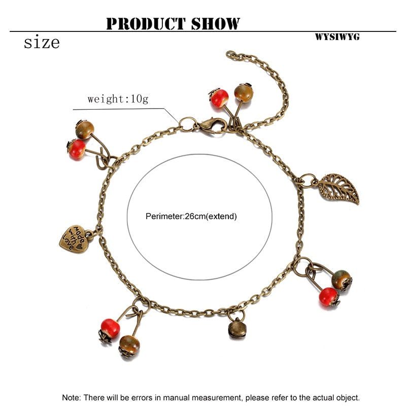 imitation fruit Women anklet bracelet