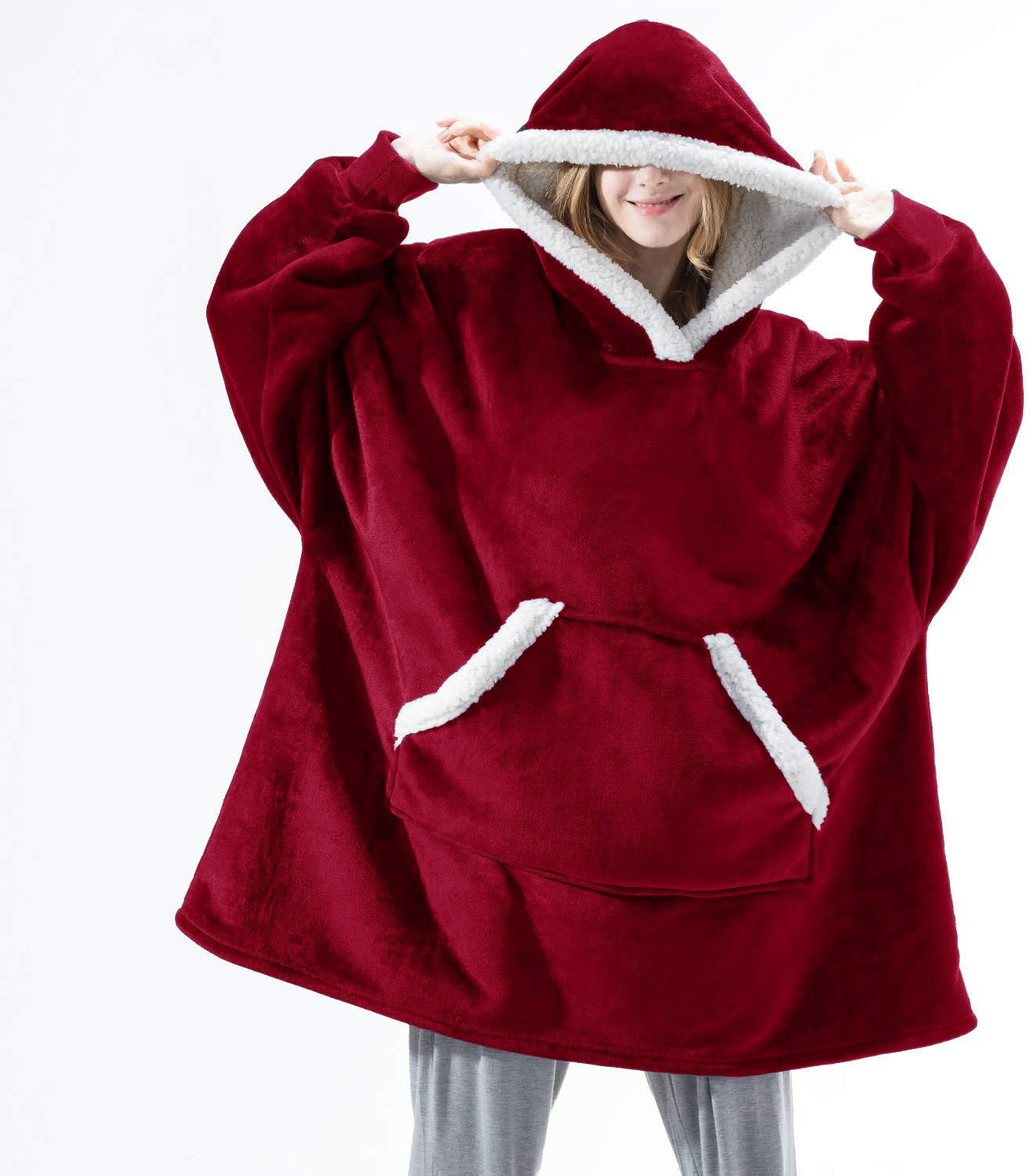 Oversized Hoodie Blanket with Sleeves