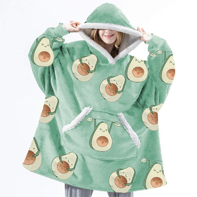 Oversized Hoodie Blanket with Sleeves